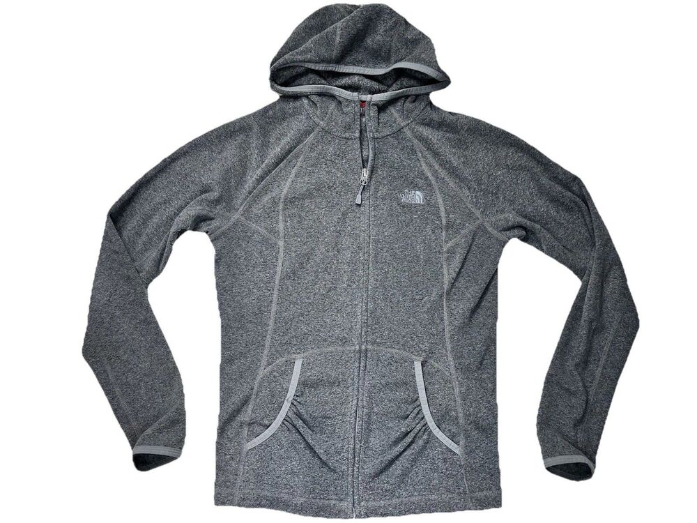 The North Face Women's XS Gray Full Zip Hoodie French Terry Jacket Activewear